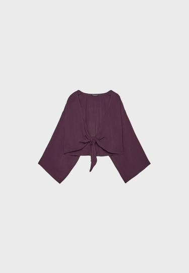 Flowing open blouse — Purple 6