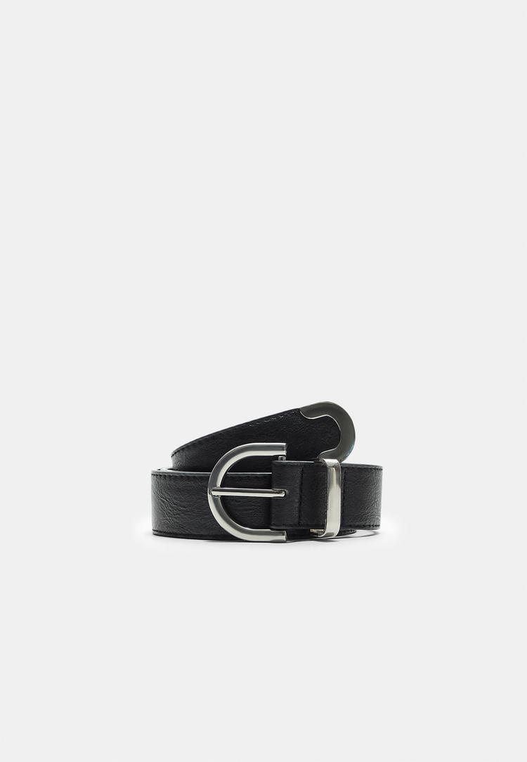 basic faux leather belt