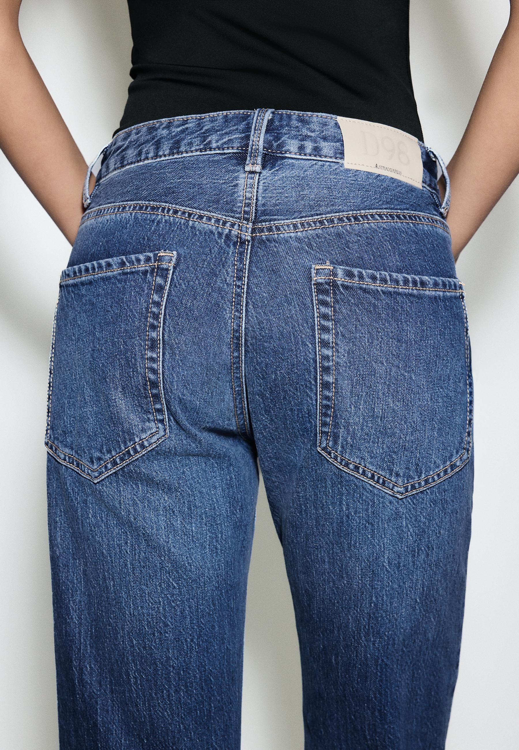 D98 Straight fit Kot Pantolon - Görsel 4