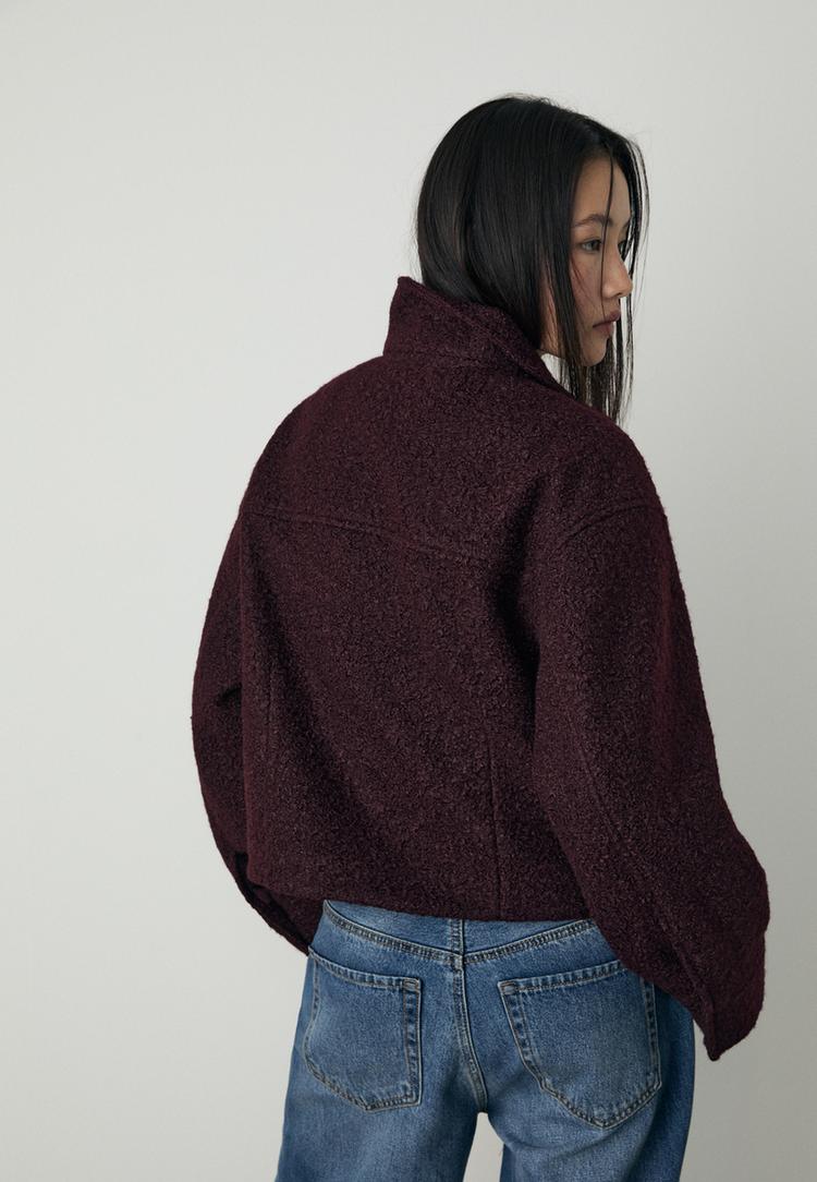 cazadora bolsillos boucle