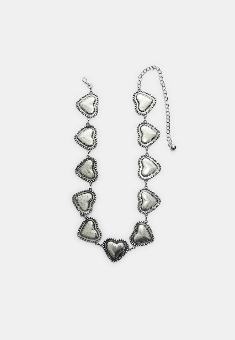 cinturon metalico corazones