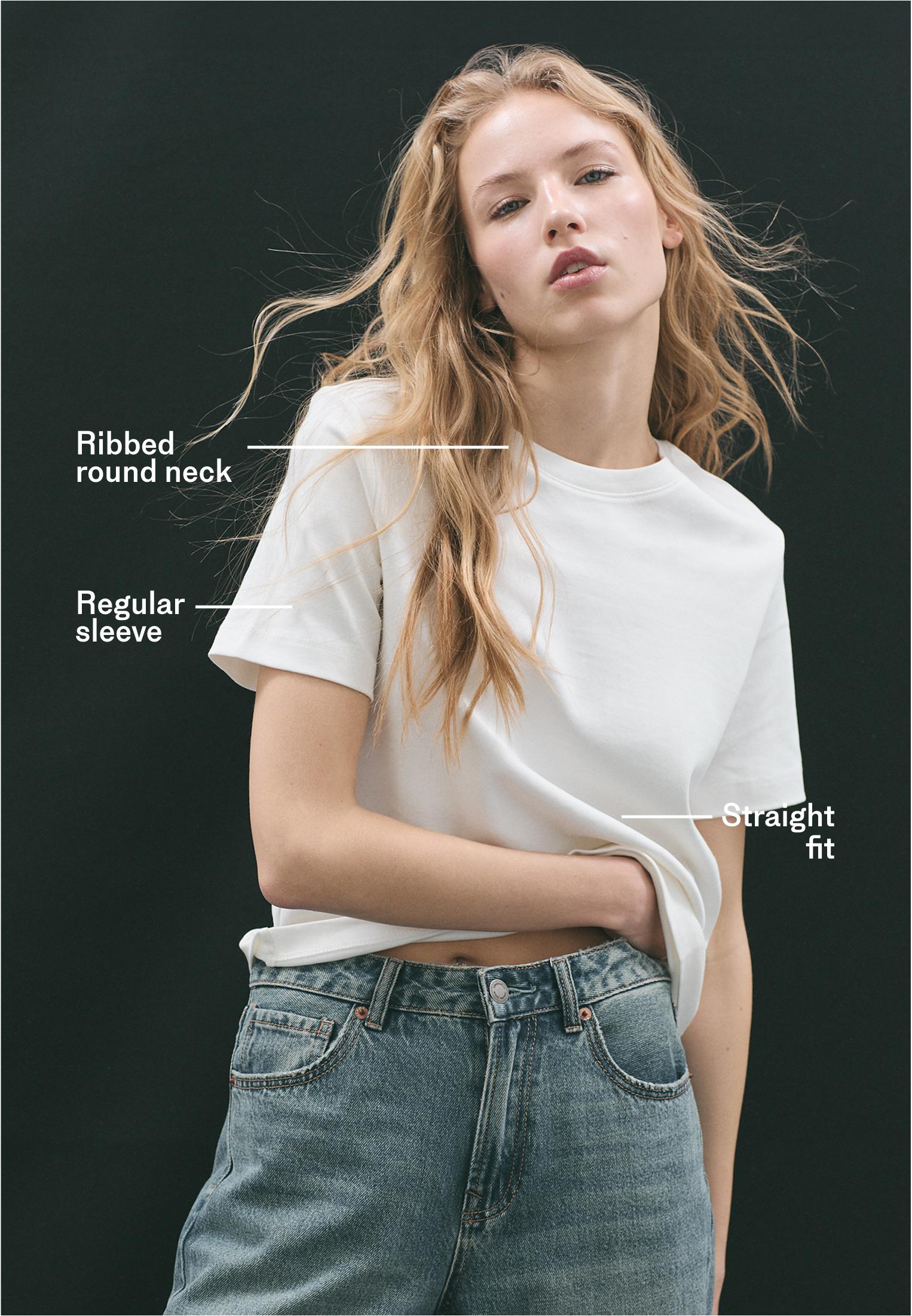 B01 Heavyweight regular fit basic T-shirt — Ecru
