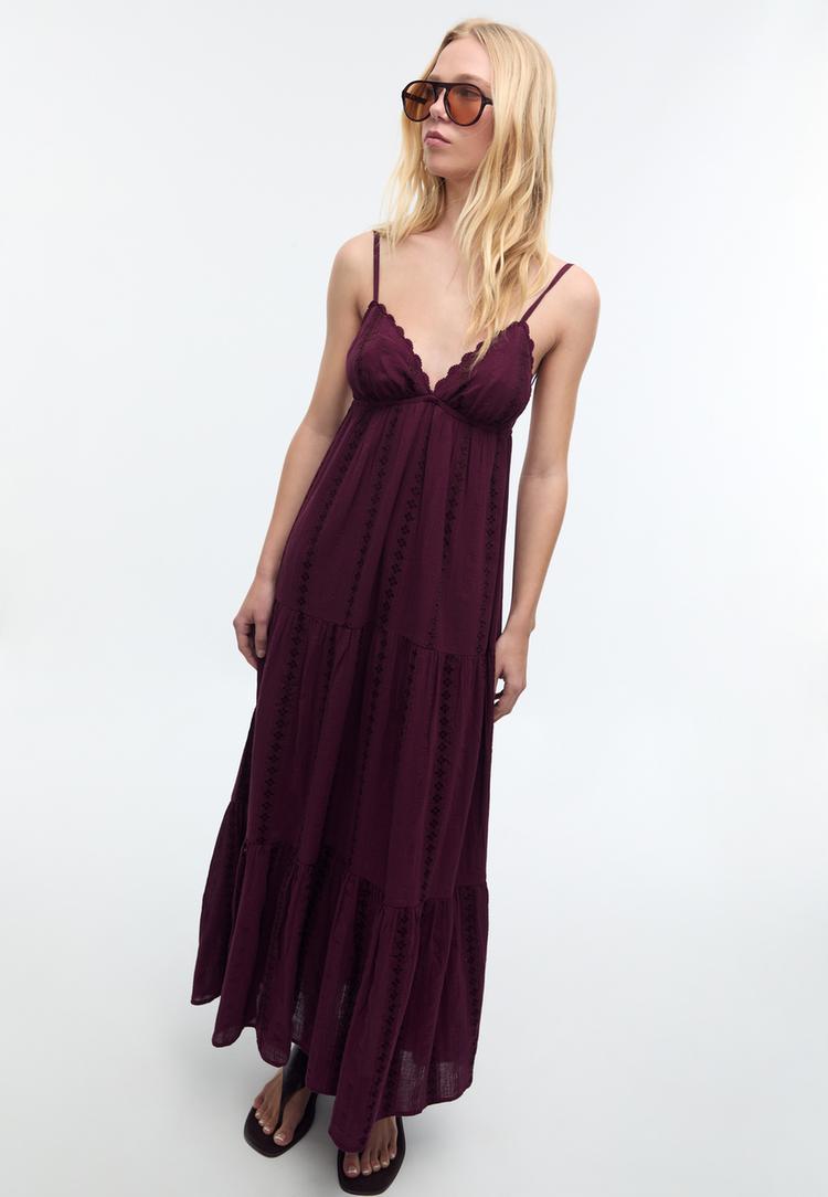 vestido largo fluido espalda descubierta