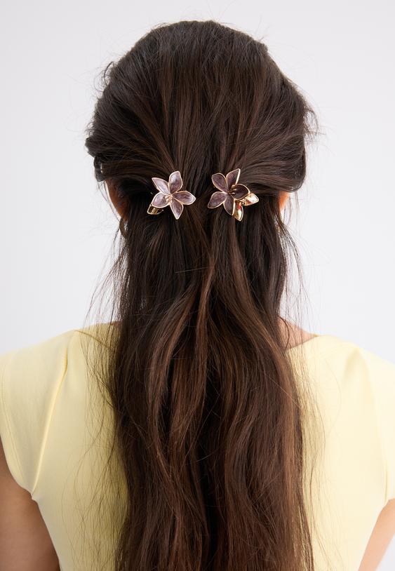 set 3 pinzas flor