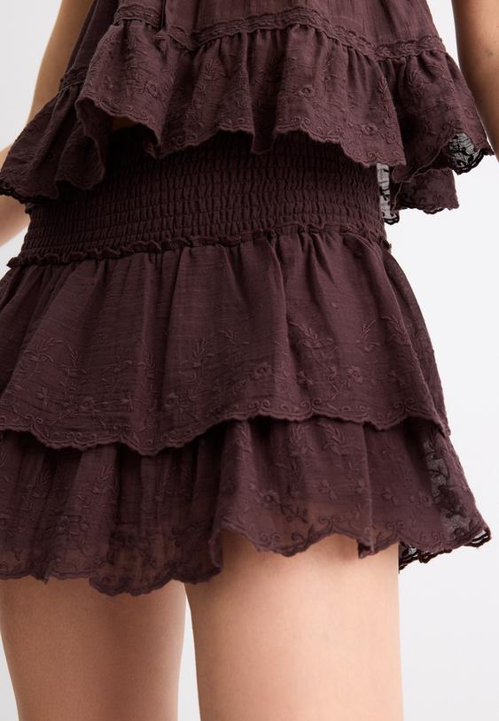 falda pantalon bambula bordados