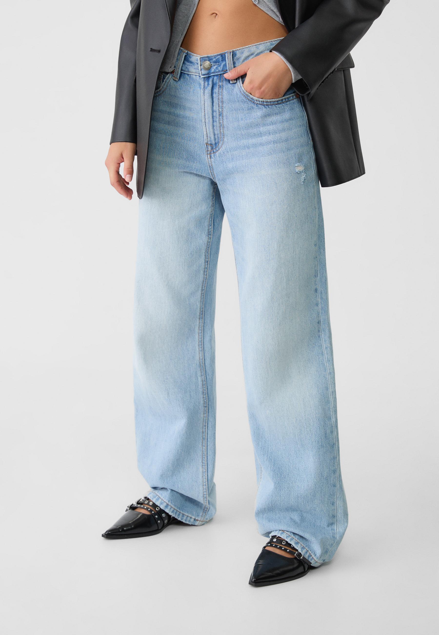 D92 straight fit geniş paça jean - Görsel 6