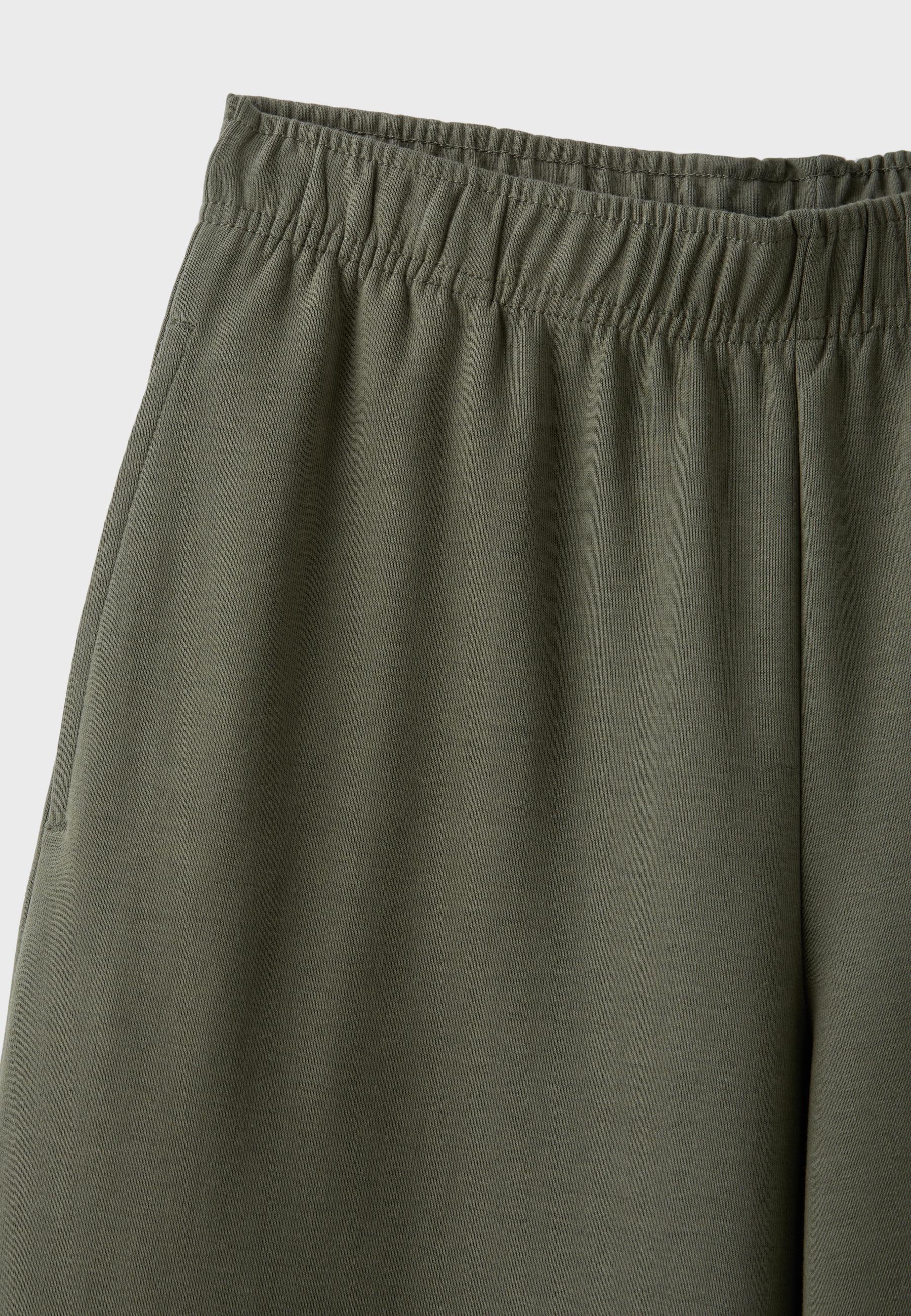 Wide-leg jogger trousers — Khaki