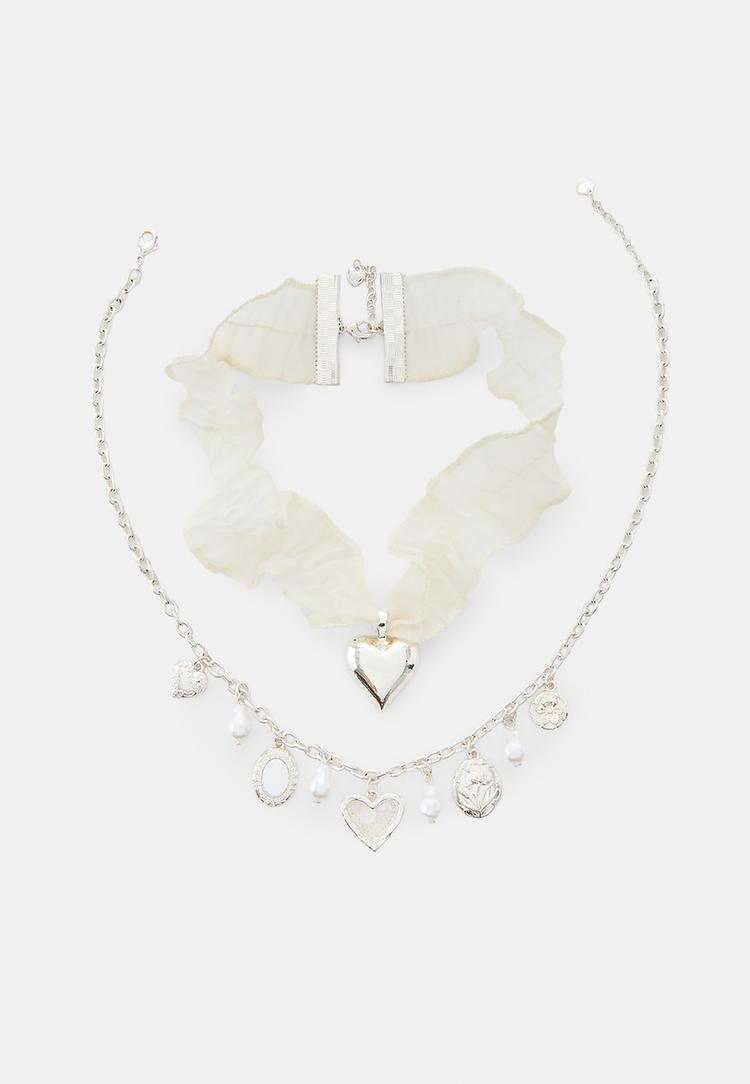 Stradivarius – Set Med Halsband Med Berlocker
