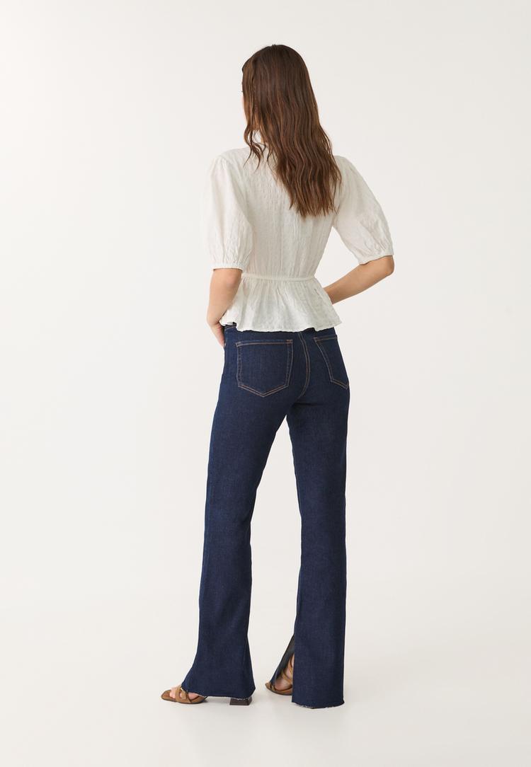 d74 jeans flare slit