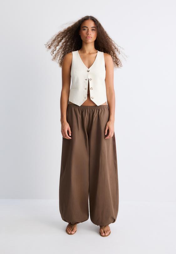 linen look waistcoat