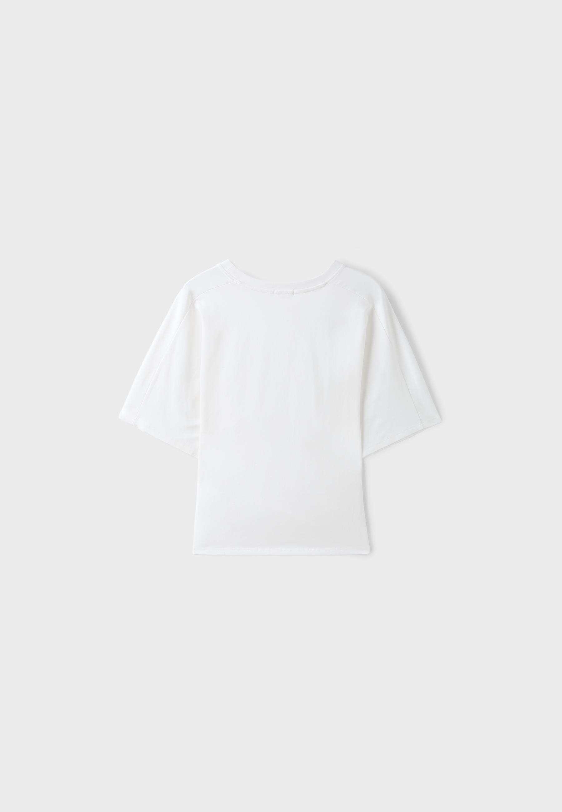 B08 Cap sleeve T-shirt — Ecru