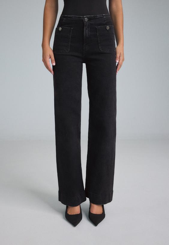 d77 minimalistische jeans met zakken