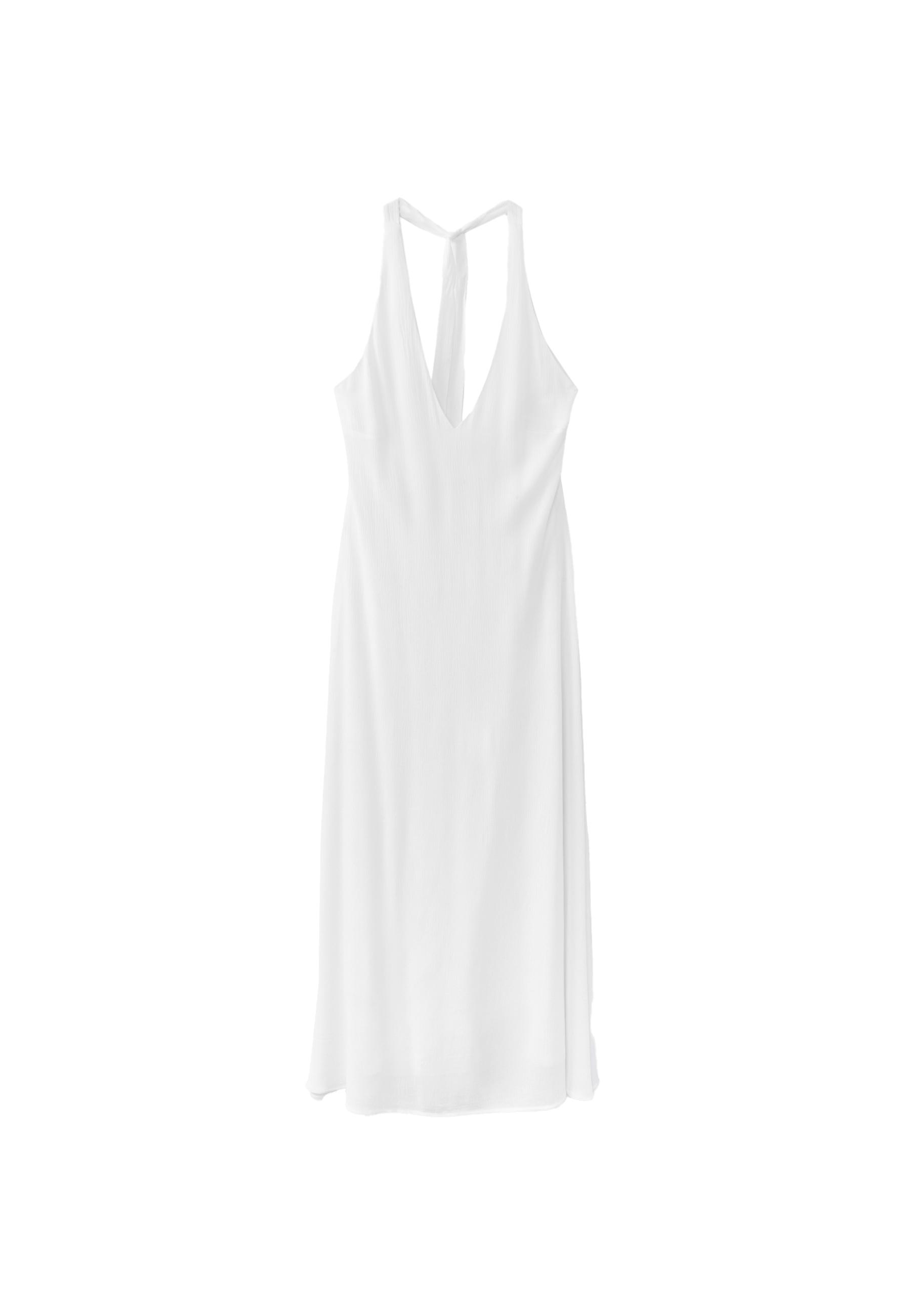 Halter crepe dress — White