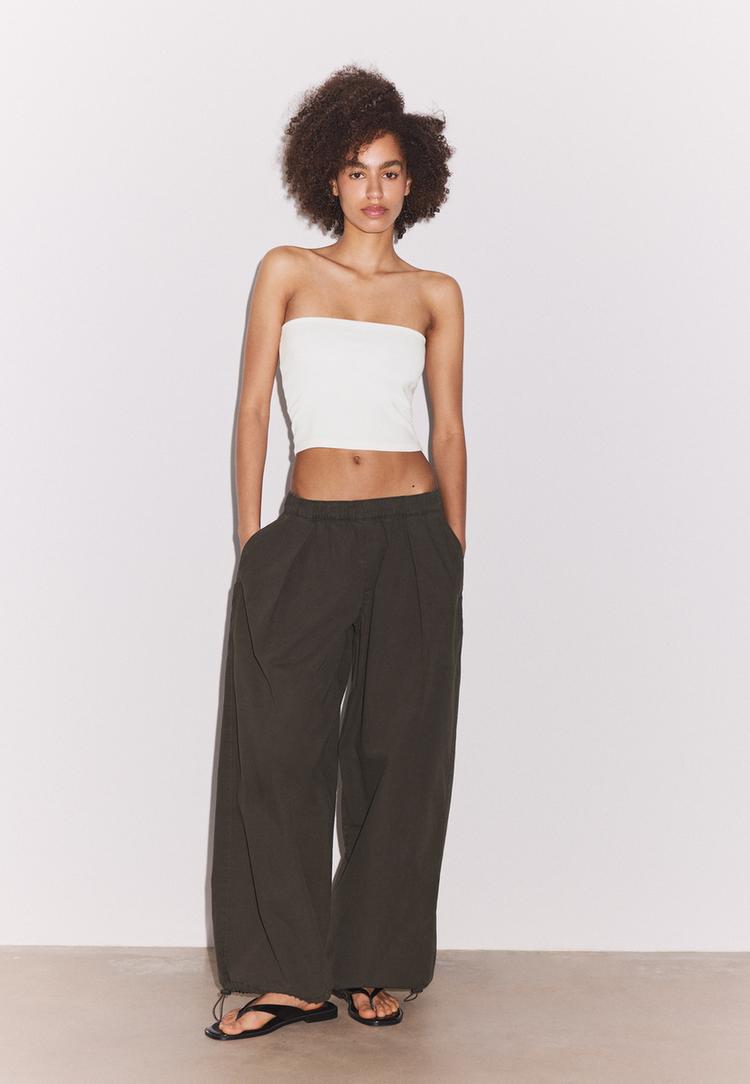 Stradivarius Μπαντό Basic Λευκό S
