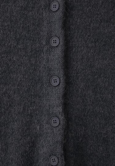 Button-up knit cardigan — Dark grey 9