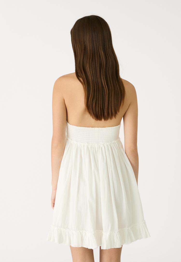 robe fluide encolure americaine courte