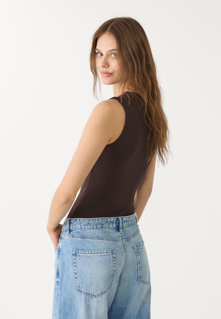 body poliamida escote cuadrado