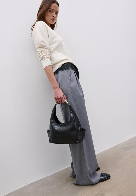 pantalon vestir casual cintura cruzada rayas