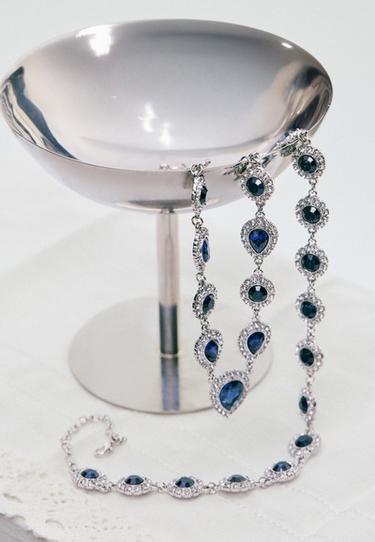 Jewelled necklace — Grey 1