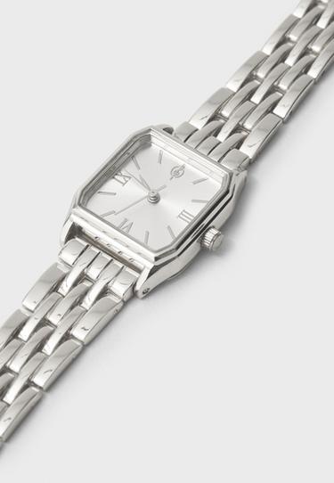 Square watch with chain strap — Grey 3