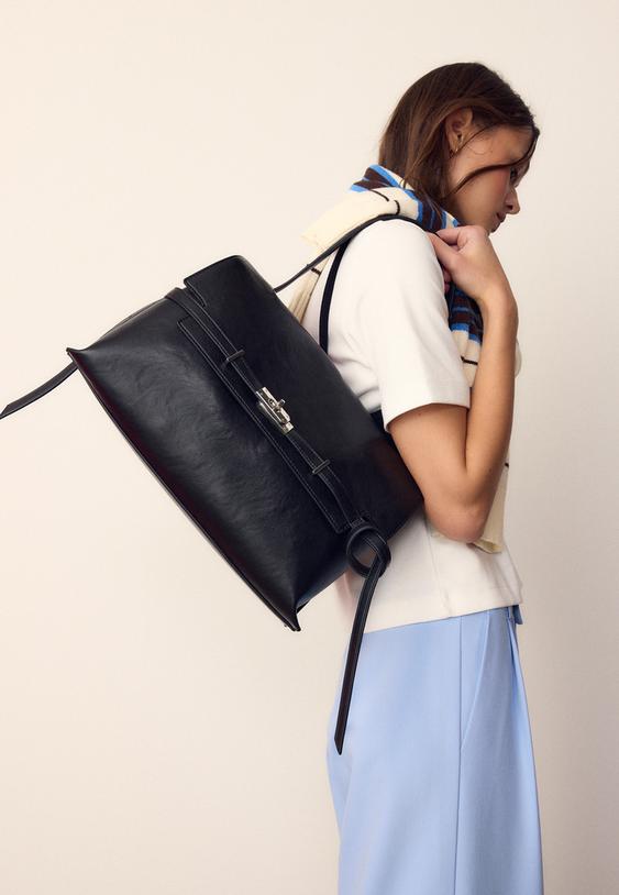 Ženska Naramna Torbica S Kovinskim Zapiranjem