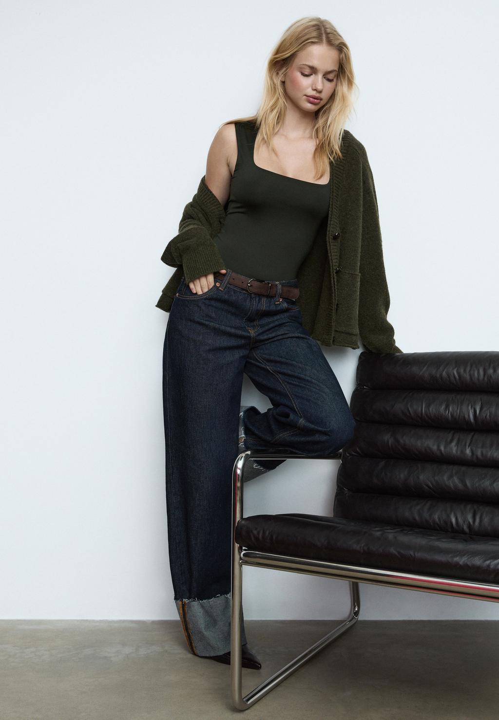 Body aus Polyamid mit Kastenausschnitt