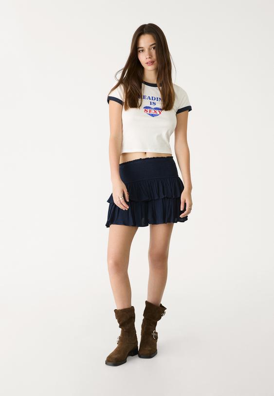 camiseta manga corta estampado