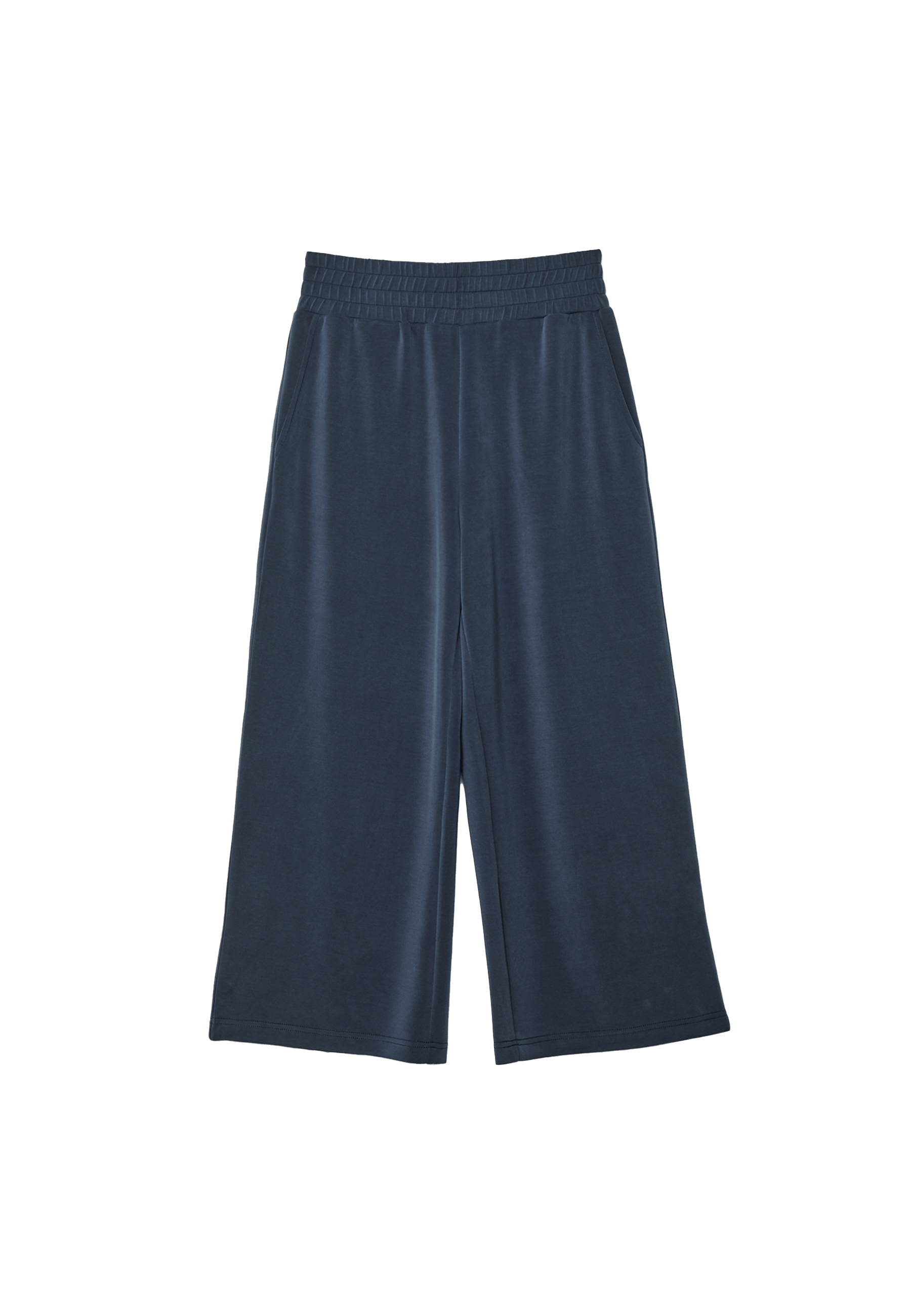Soft-touch culottes — Dark blue