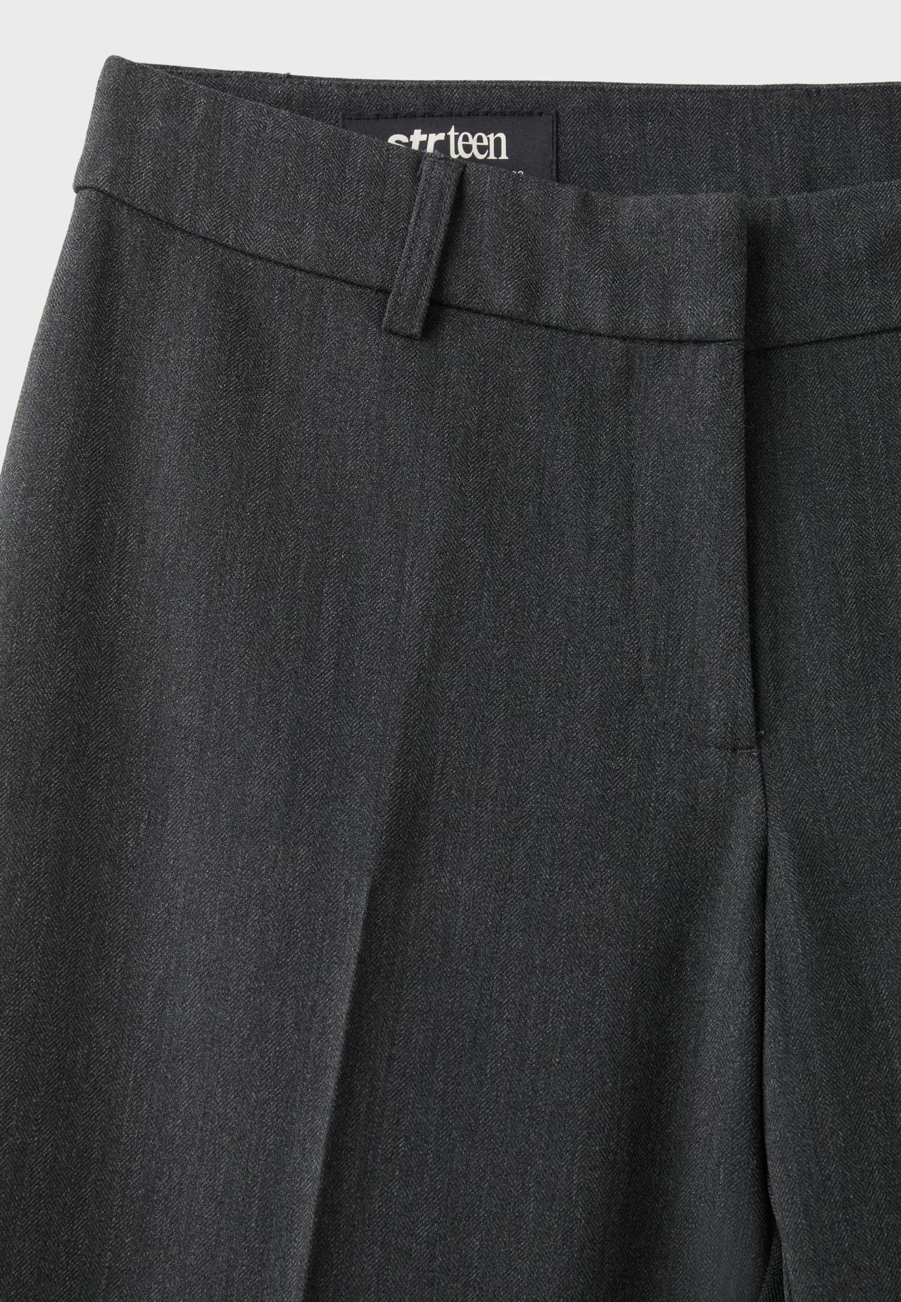 Low-rise straight smart trousers — Dark grey