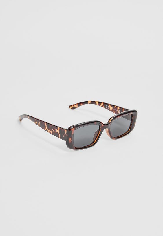 gafas de sol rectangulares carey