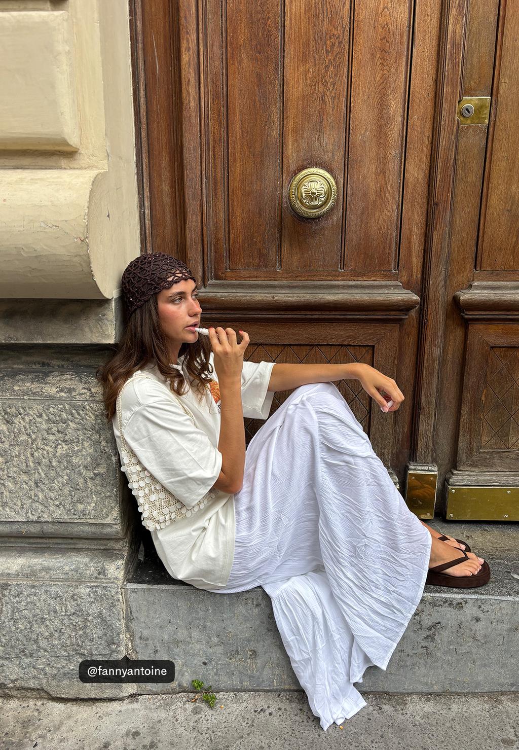 Maglietta oversize heavy cotton croissant