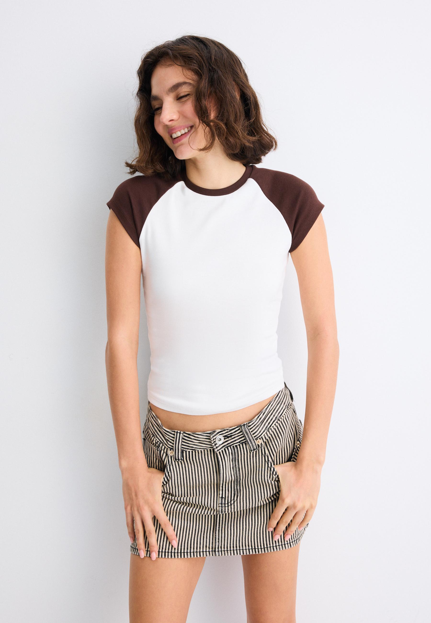 Short sleeve raglan T-shirt — Ecru