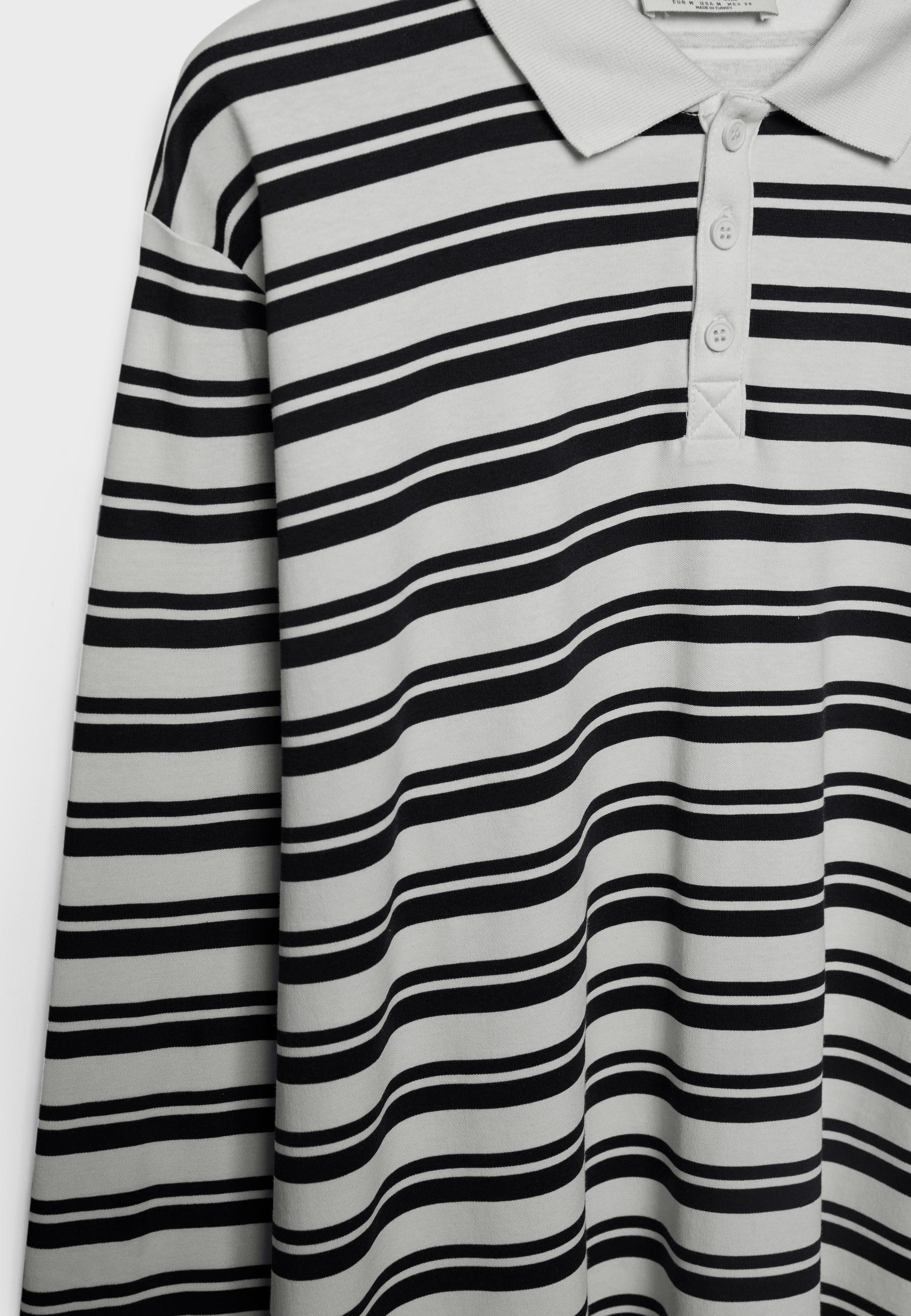 Striped oversize polo shirt - Women's fashion | Stradivarius Striped oversize polo shirt - Women's fashion | Stradivarius