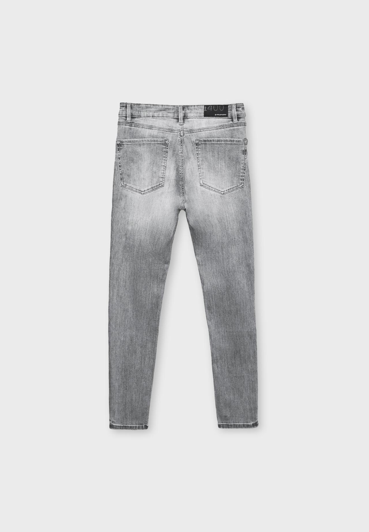D07 High-waist skinny jeans — DARK GREY DENIM WASH
