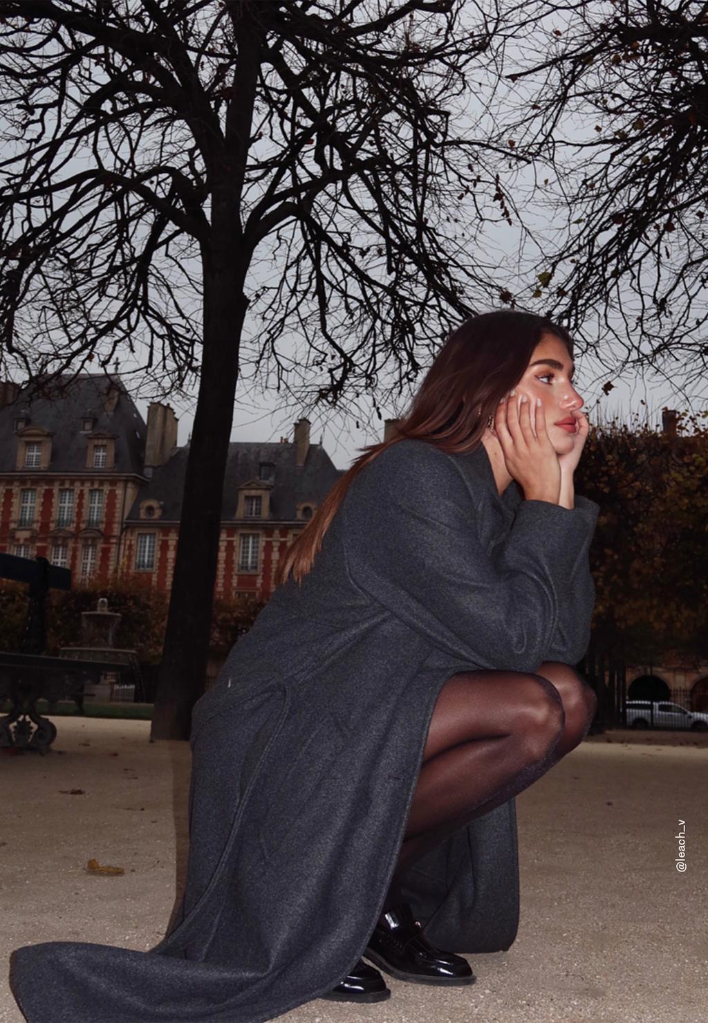 Abrigo trench tacto suave