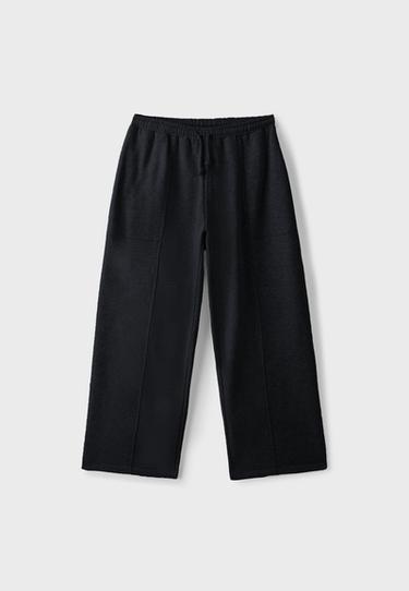 Plush barrel jogger trousers with toggles — Dark grey 7
