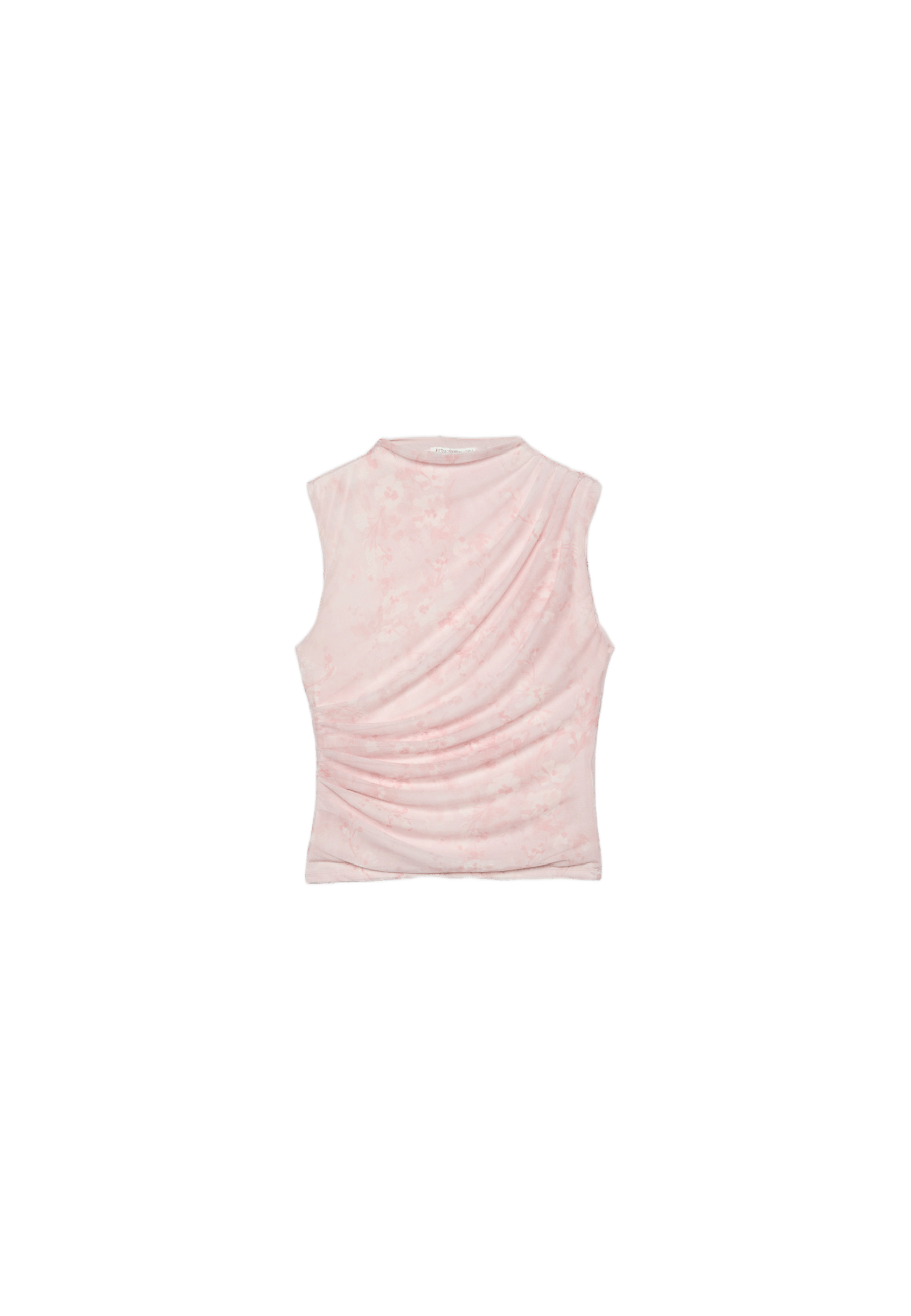 Büzgülü tül t-shirt - Görsel 9