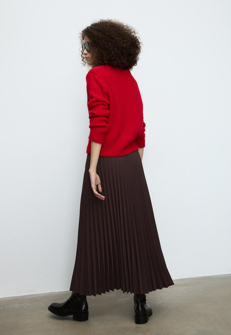 jupe midi plissee