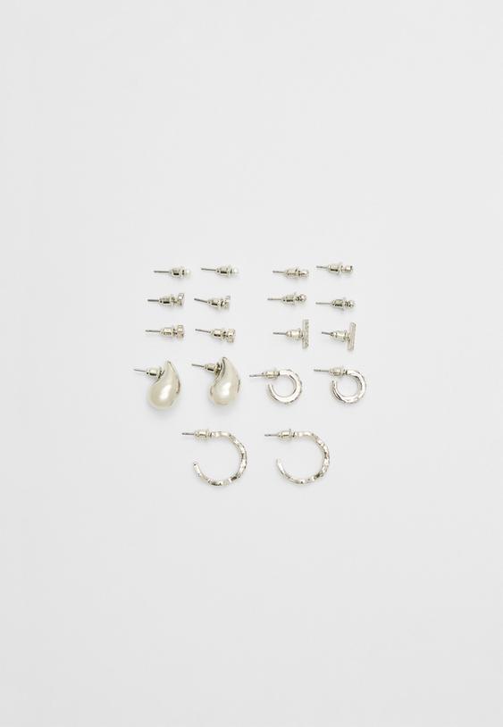 set 9 pendientes mini gota