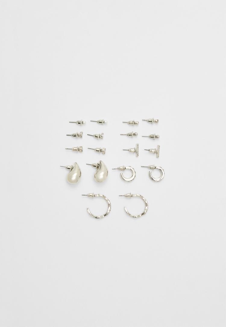 set 9 pendientes mini gota