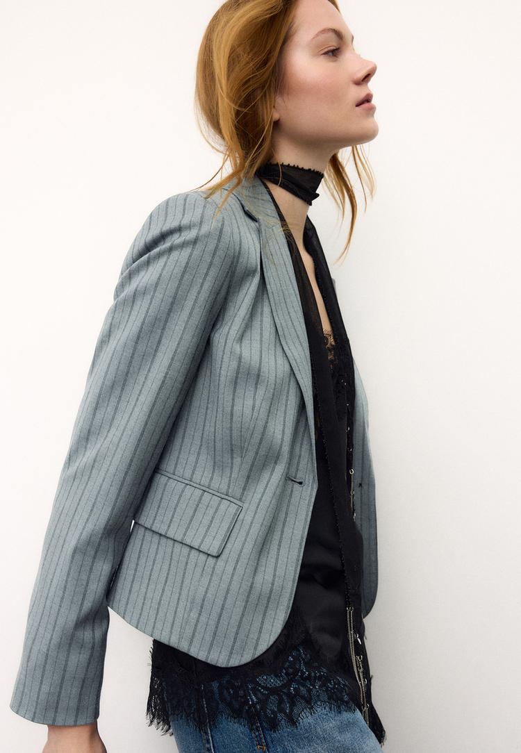 americana corta rayas