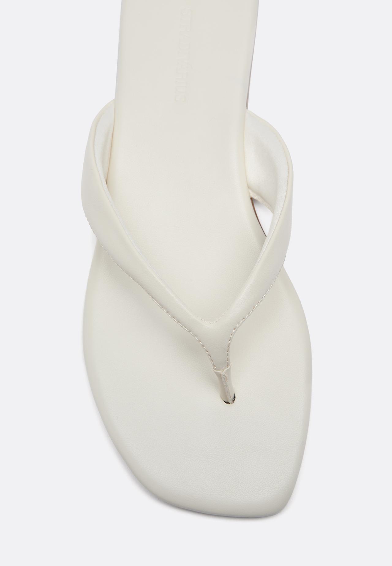 Flat thong sandals — ECRU