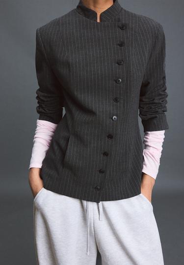 Asymmetric multi-button blazer — Dark grey 6