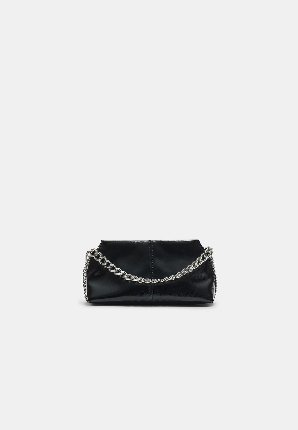 Geantă crossbody cu mâner imitație de blană