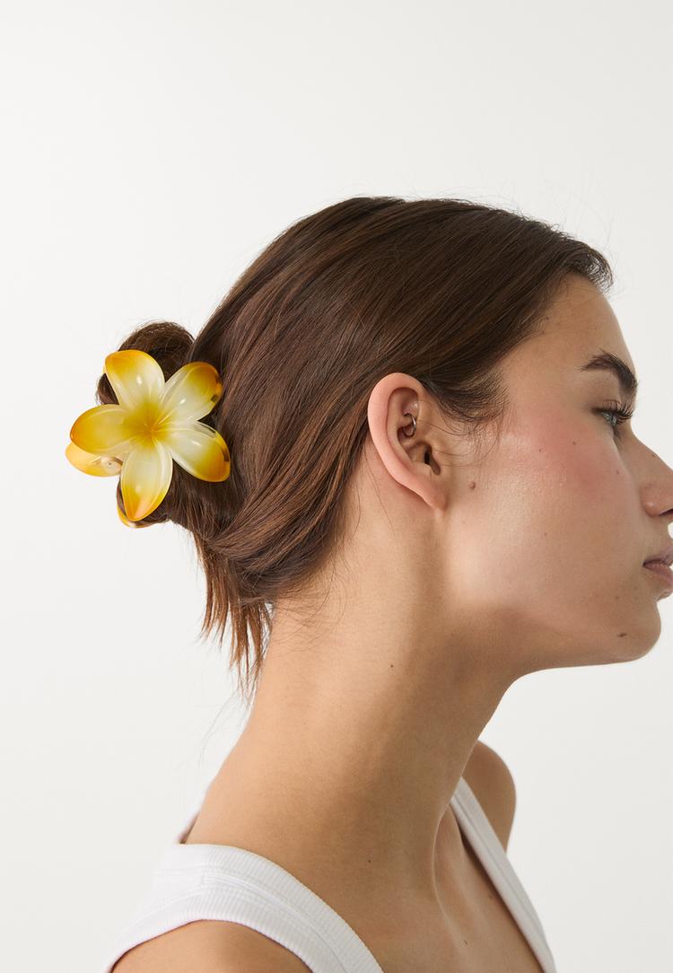 set 3 pinzas de pelo flor