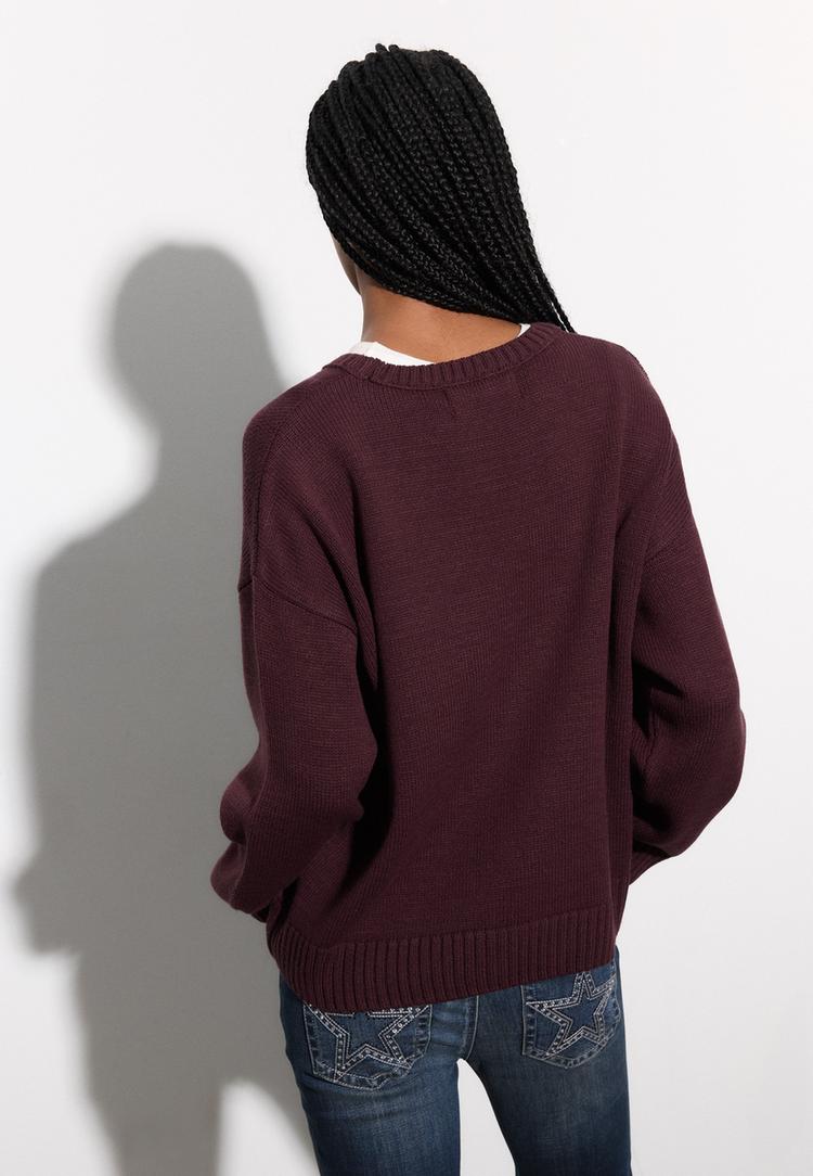 knitted round neck jumper