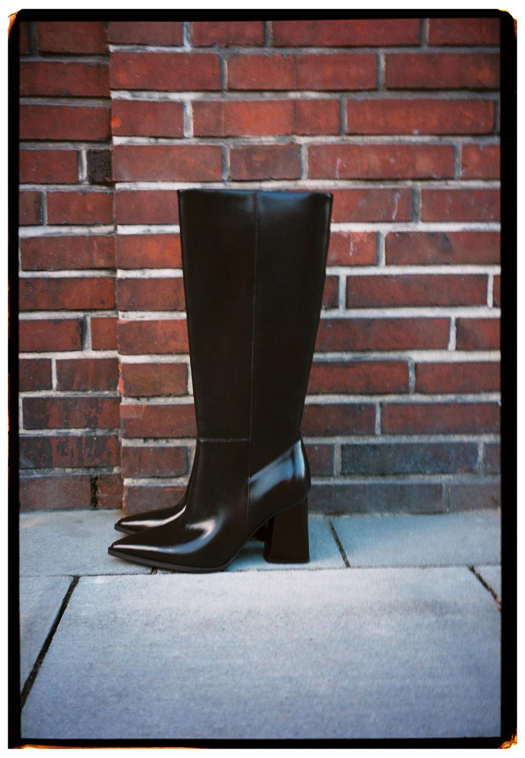 Visoke braon čizme sa štiklom