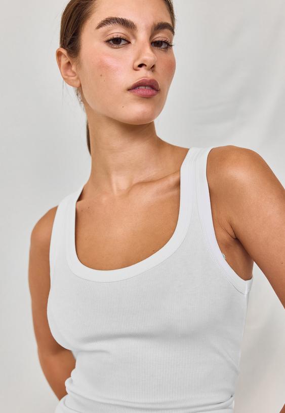 debardeur dos nageur en coton cotele l02522687