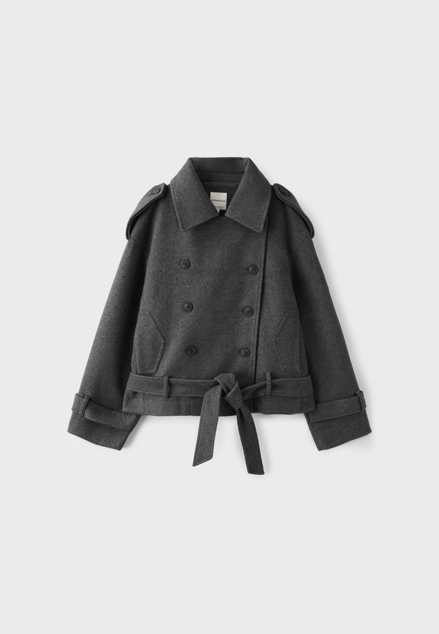 Stradivarius Yumuşak dokulu oversize trençkot görsel 4