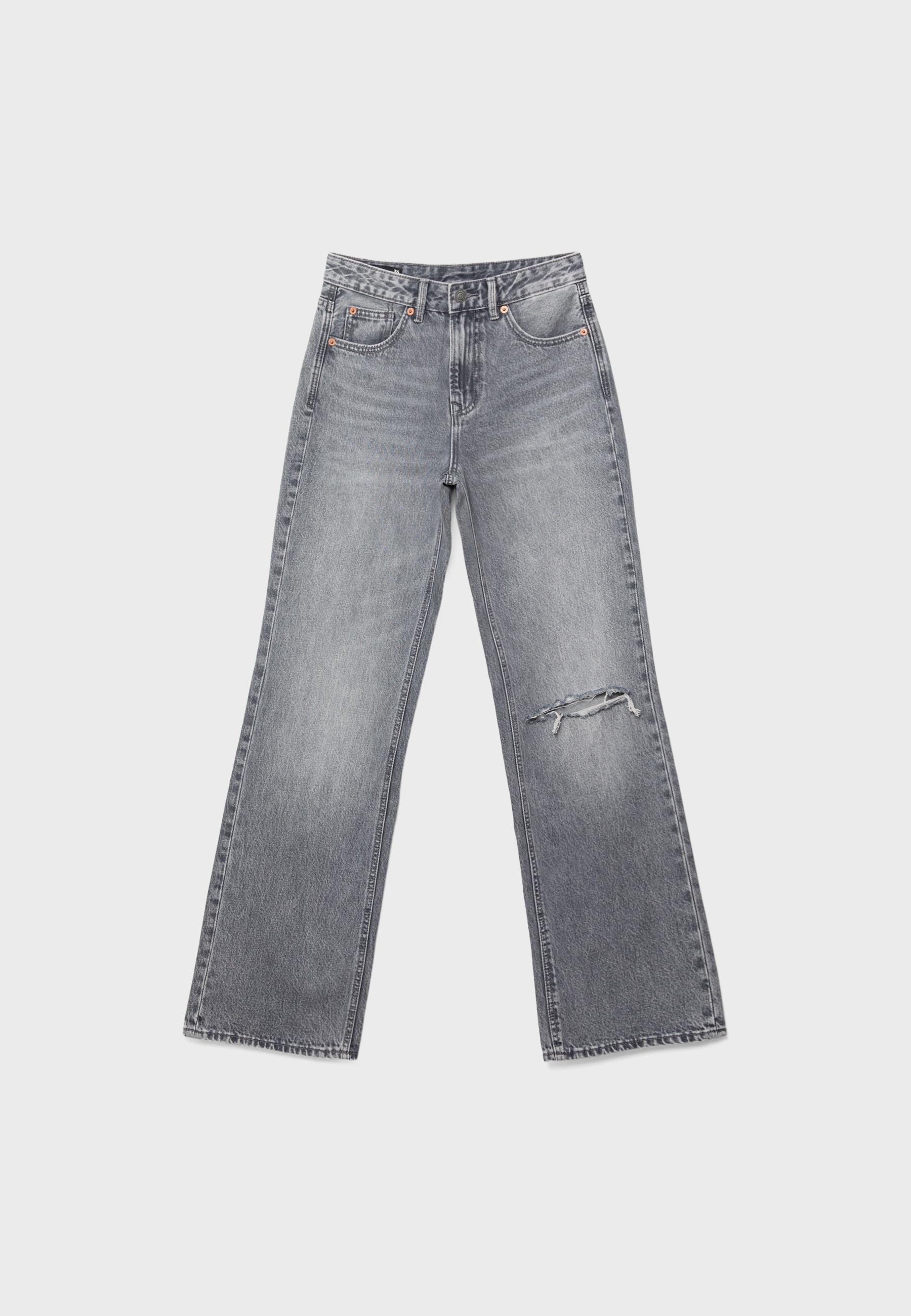 D92 straight fit geniş paça jean - Görsel 6